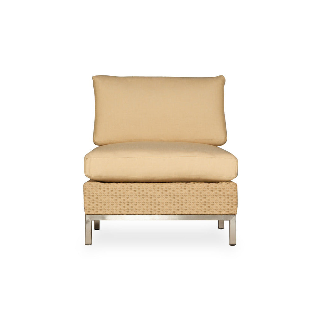 Lloyd Flanders Elements Armless Lounge Chair With Loom Arms Back