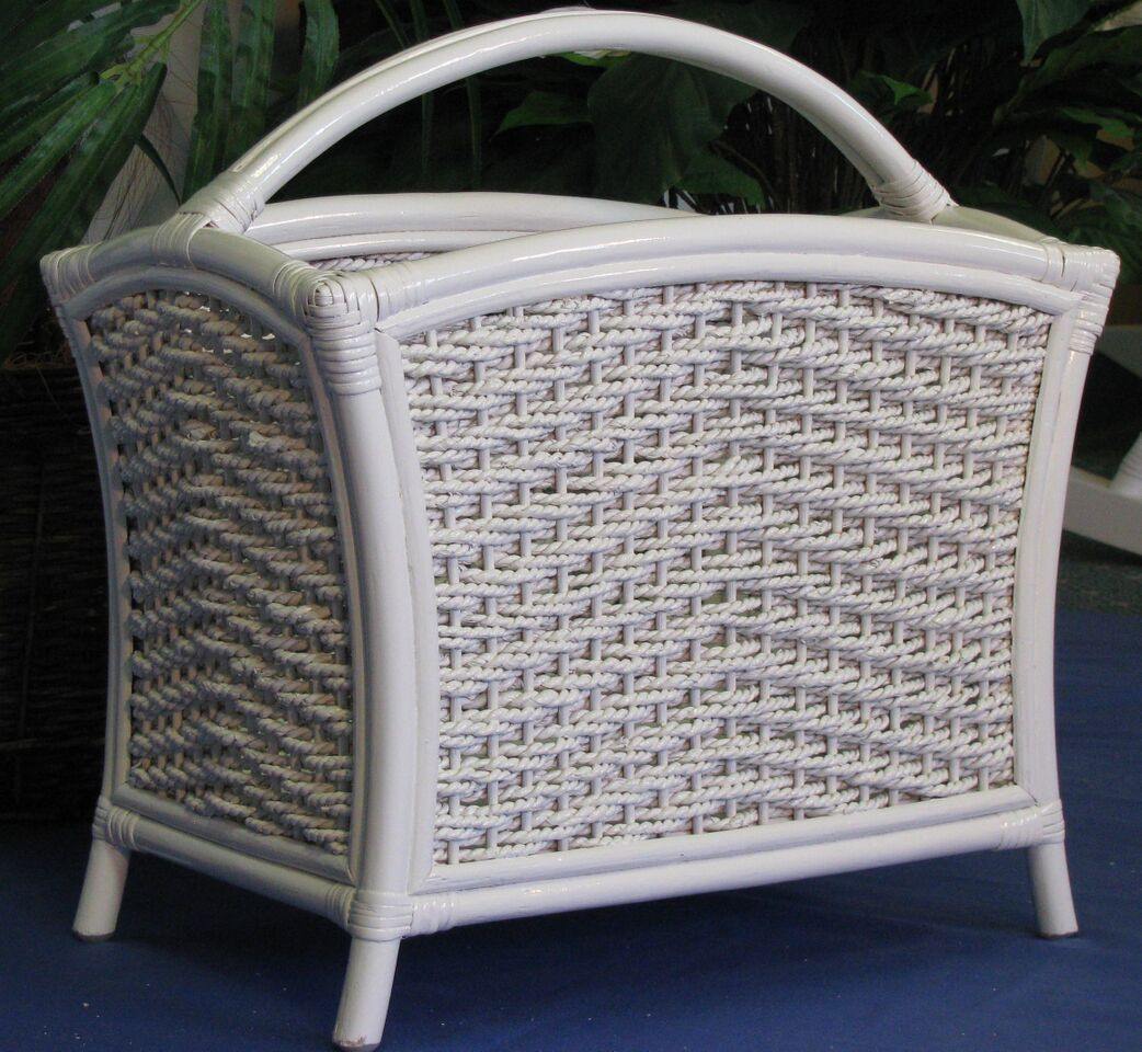 Spice Islands Spice Islands Regatta Magazine Rack White Accessory - Rattan Imports